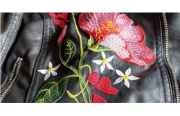  Машинная вышивка на коже: особенности техники